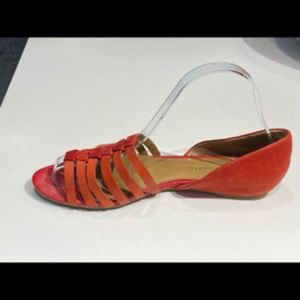 Franco Sarto Dorsay Woven Leather Flat Red 7.5 or 8